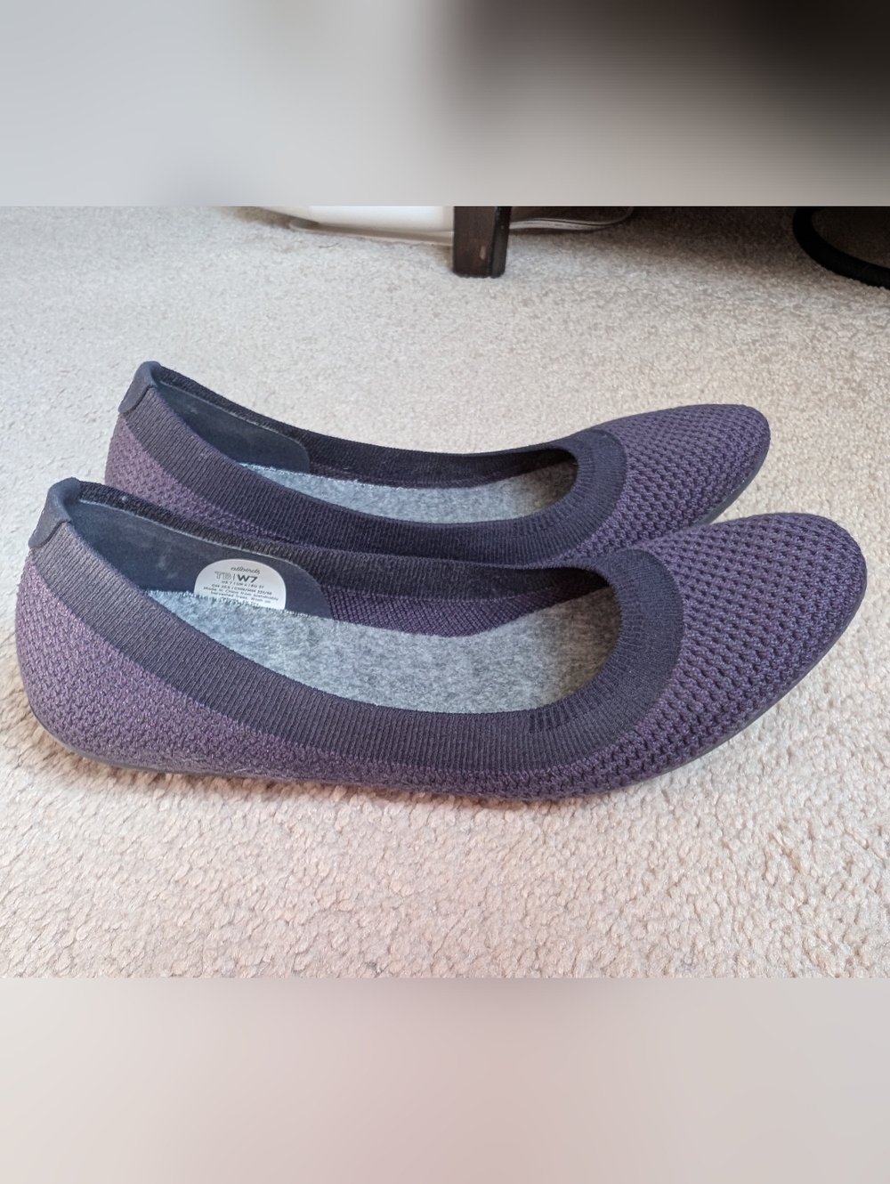 Allbirds Tree Breezer Ballet Flats, Purple, Size 7